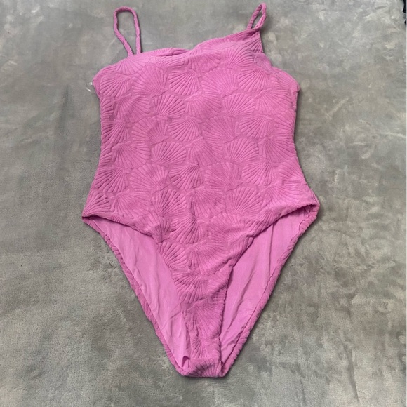New! Beach Riot Shell Pink Purple Terry Athena One Piece Swimsuit 24802 - Picture 3 of 9